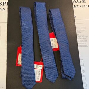Blue Textured Men's Tie